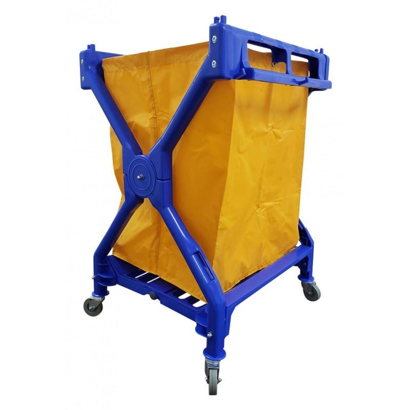 Commercial Folding X-Frame Laundry Mail Cart