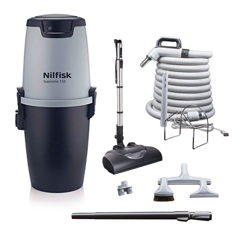 NILFISK SUPREME 150 CENTRAL VACUUM POWER UNIT & PALACE (EBK-360) ELECTRIC POWER HEAD KIT - Central Vacuum Power Unit with Kit