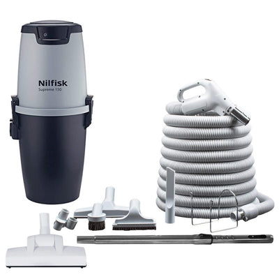 Nilfisk Supreme 150 Central Vacuum Power Unit with Wessel-Werk Superior Turbo Head Kit - Central Vacuum