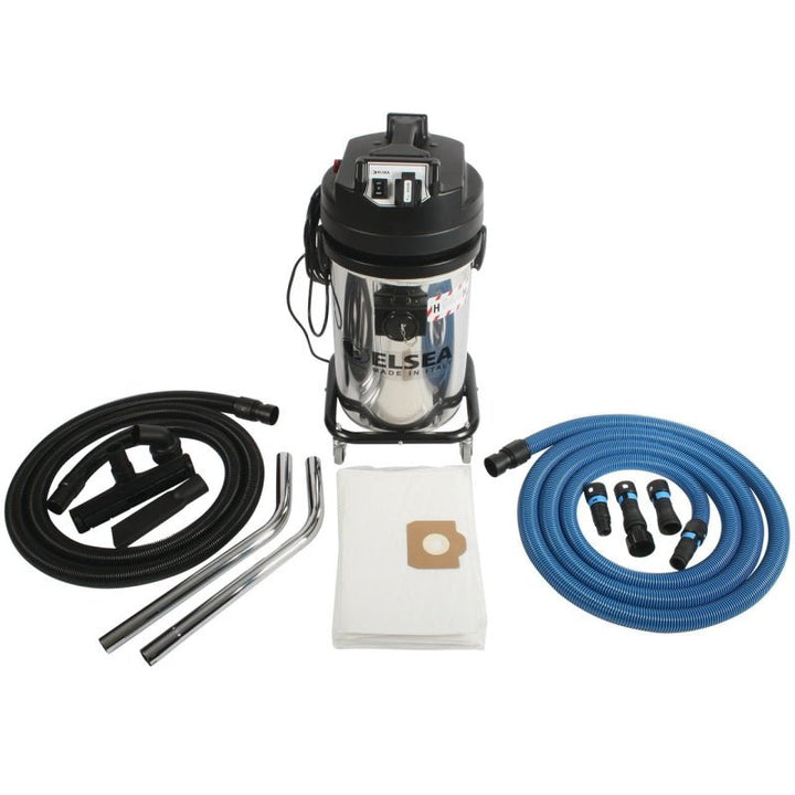 Critical Filter HEPA H-class Conductive Dust Collection Commercial Vacuum with 5 Stage Filtration & 2 Application Accessories - Commercial 
