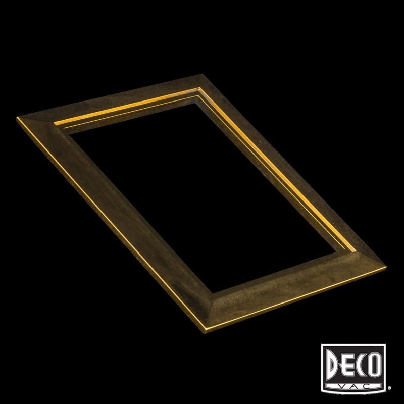 Deco Central Vacuum Wall Valve Trim Plate - Polished Brass - Central Vacuum Parts