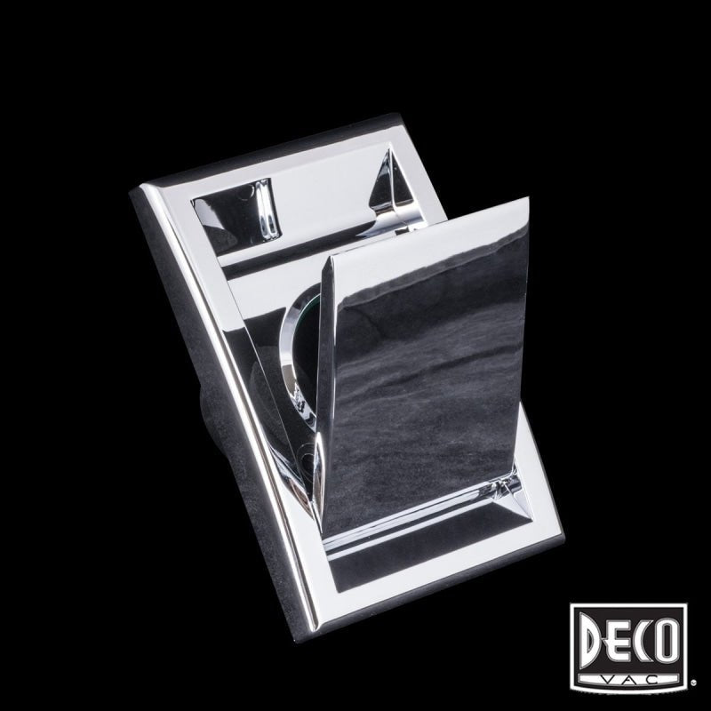 Deco Central Vacuum Wall Valve - Classic Square Door Chrome - Central Vacuum Parts