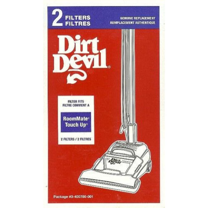 Dirt Devil RoomMate Touch Up Filter 2pk - Vacuum Filters