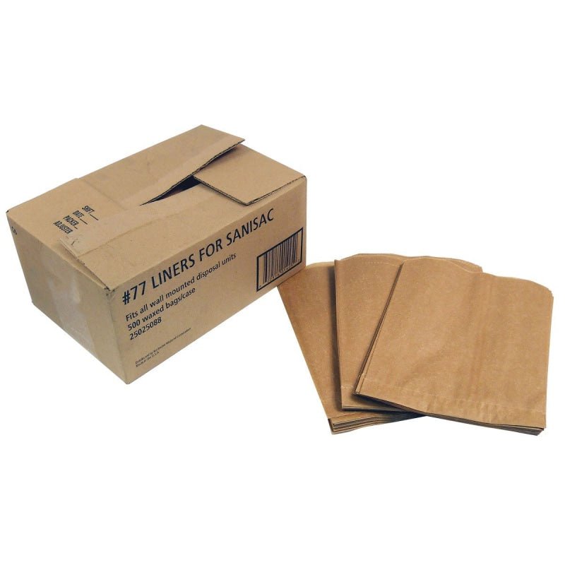 Disposable Wax Paper Liners for Sanitary Pads Bin Box of 500