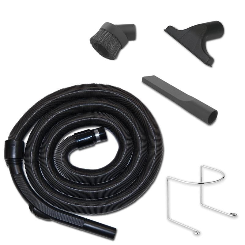 Economy Garage Kit 30’ Stretch Hose Tools And Hanger Black