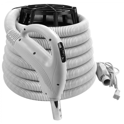 Electric Hose For Central Vacuum 30' - 1 1/4" dia Grey