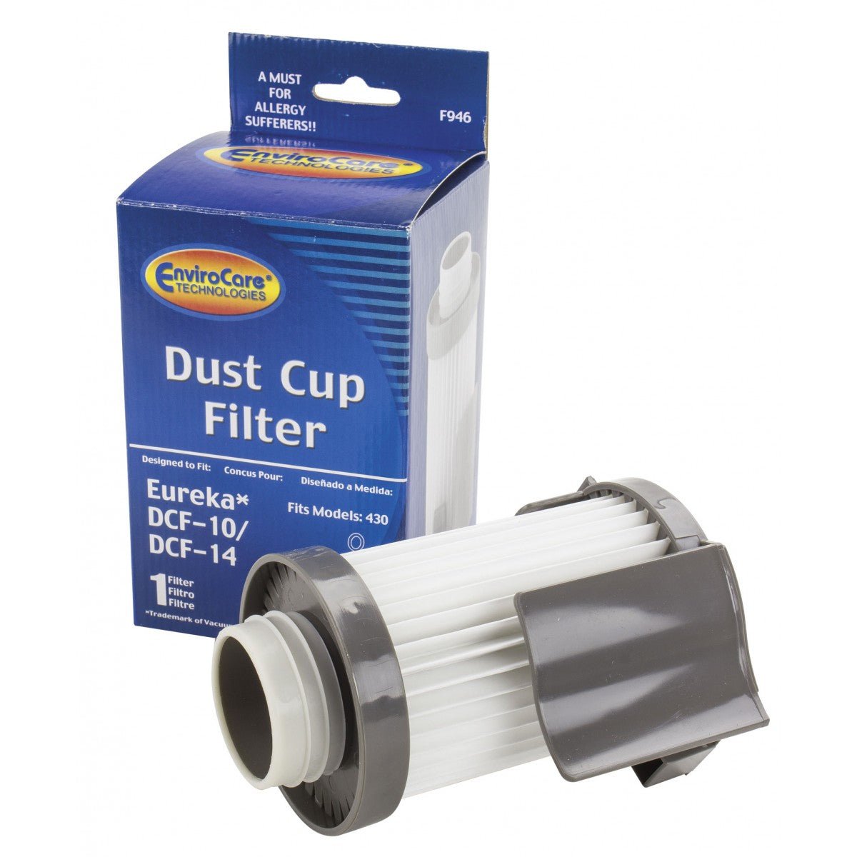 EnviroCare Filter for Dust Cup Eureka DCF10/DCF14 for Upright Vacuum 430 - F946