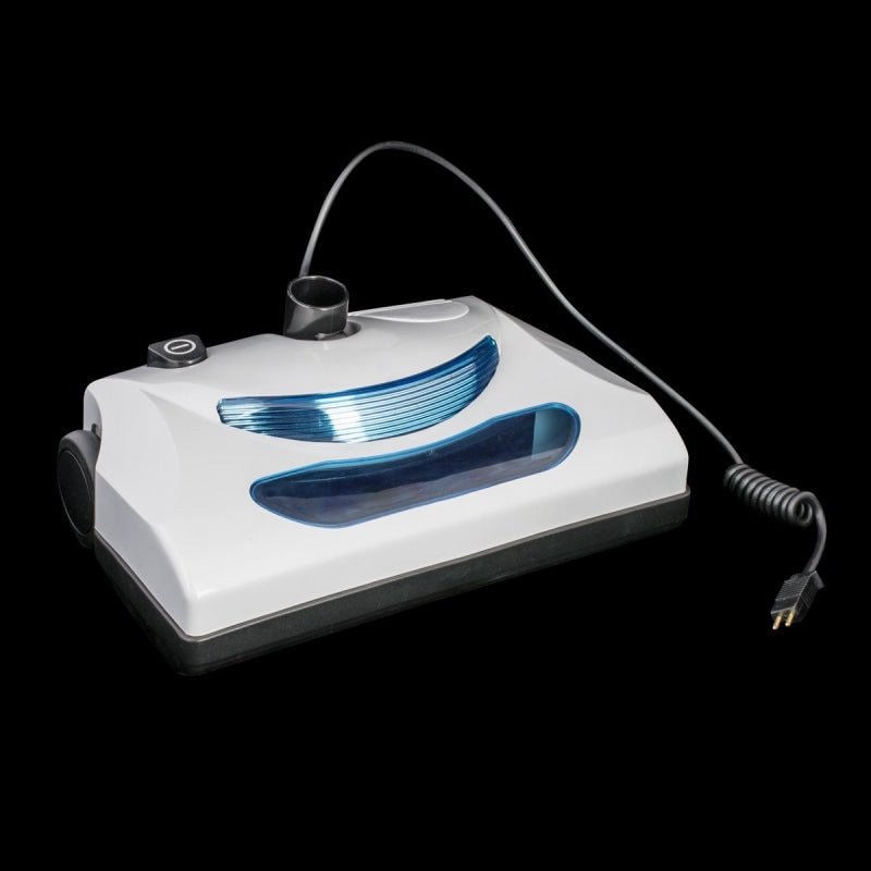 EUP Electric Powerbrush With Switch Headlight Curly Cord No Wands Geared Belt With Shutoff Light Grey