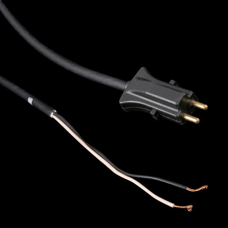 Eureka OEM 2 Wire Powerbrush Male End Cord Black - 12 - Vacuum Cords