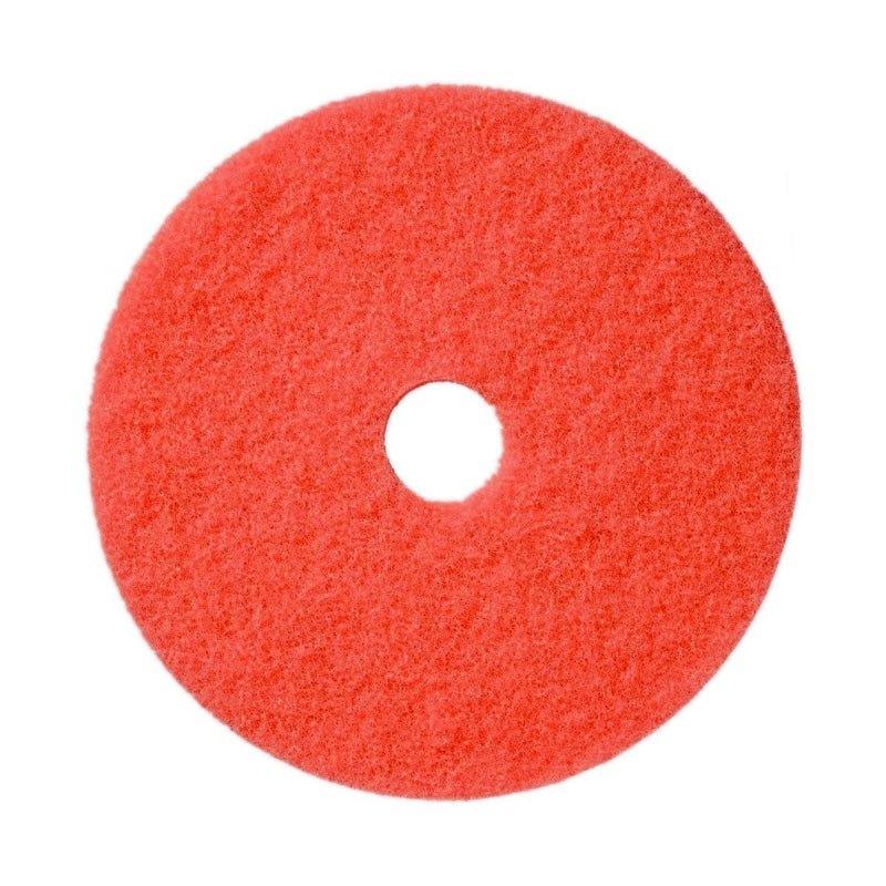 Floor Machine Pads for Buffer Spray Buff 17" Red Box of 5