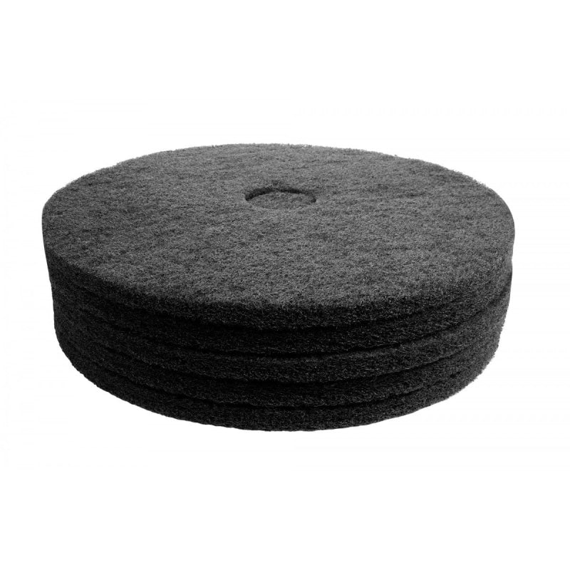 Floor Machine Pads for Stripping 21" Black Box of 5