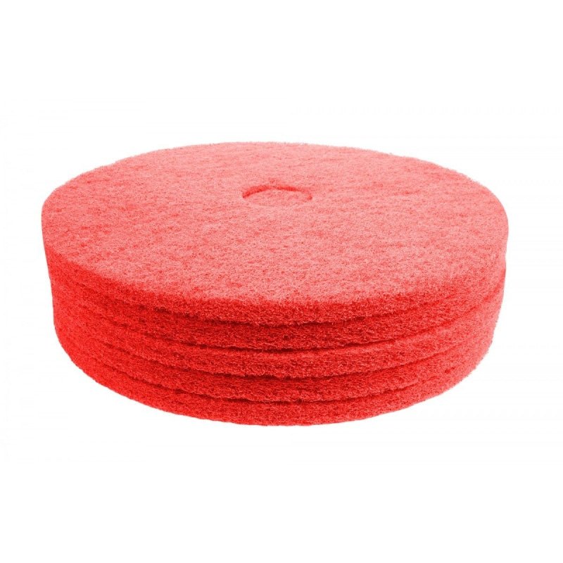 Floor Machine Pads Super Polish Spray Buff 20" Red Box of 5