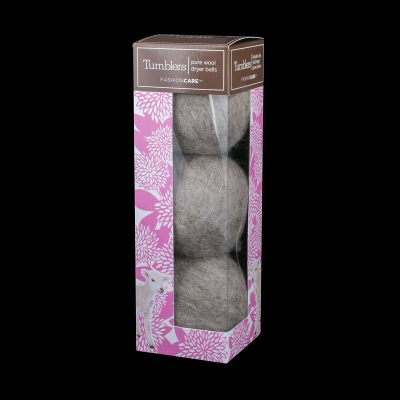 New Tumblers Pure Wool Dryer Balls - 3 Pack (Grey) - Cleaning Products