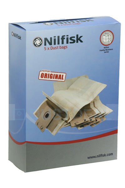 GENUINE Nilfisk 5 x Dust Bag GD1010, GD2000, VP300