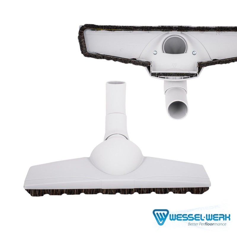 Grey Wessel Werk Turn & Clean Double Swivel Neck Floor Brush - 1 1/4 x 13 Wide - Tools & Attachments