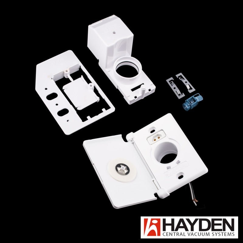 Hayden Central Vacuum Super Valve Full Door (Sideways Open) - White - Central Vacuum Parts