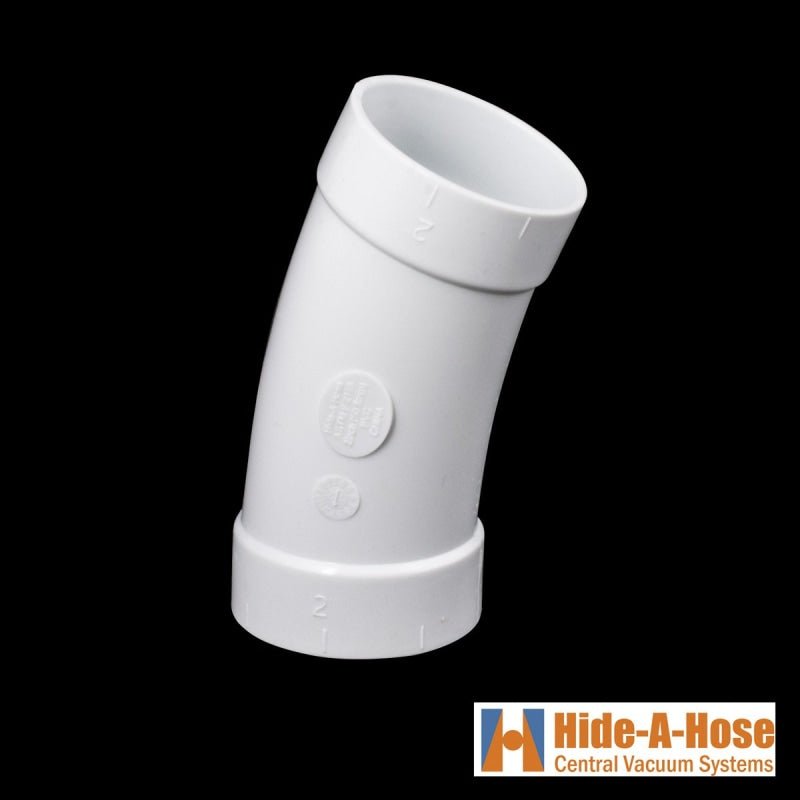 Hide-A-Hose Central Vacuum Fitting 22.5 Degree - Central Vacuum Parts