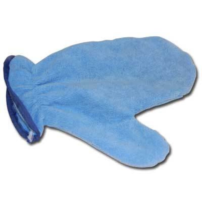 Hiflex MicroFiber Mitten For Cleaning And Polishing Fine Surfaces - Light Blue Lot Of 10 - Cleaning Products
