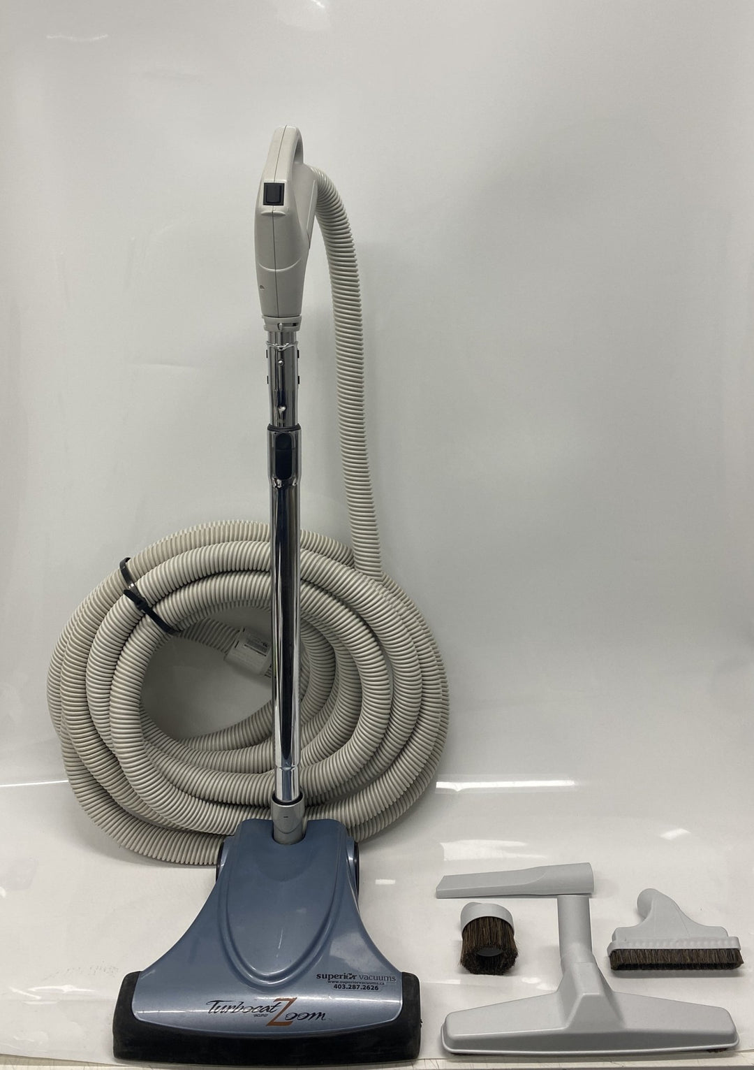 High-Powered DrainVac Central Vacuum System with New Complete Cleaning Set