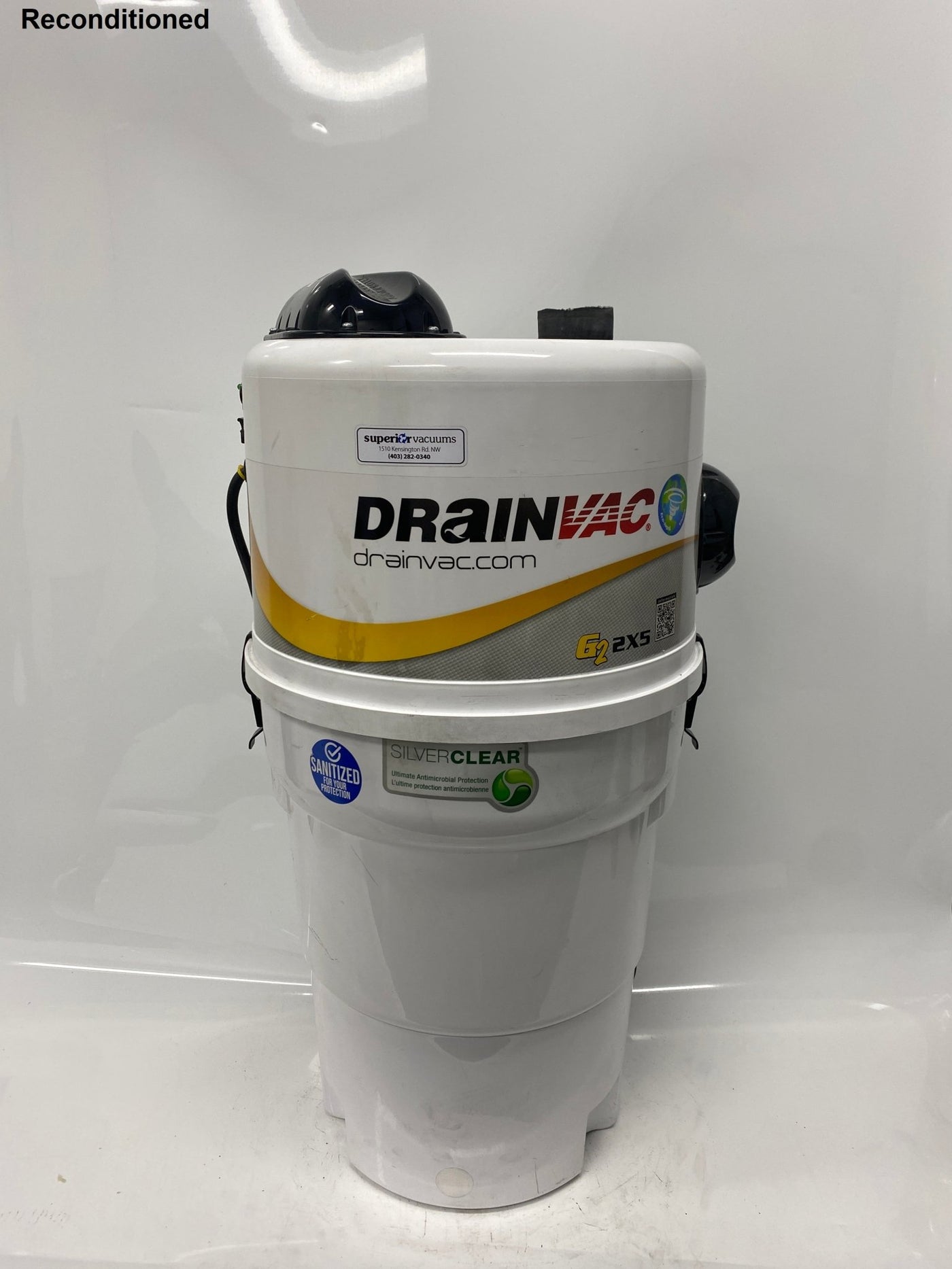 High-Powered DrainVac Central Vacuum System with New Complete Cleaning Set