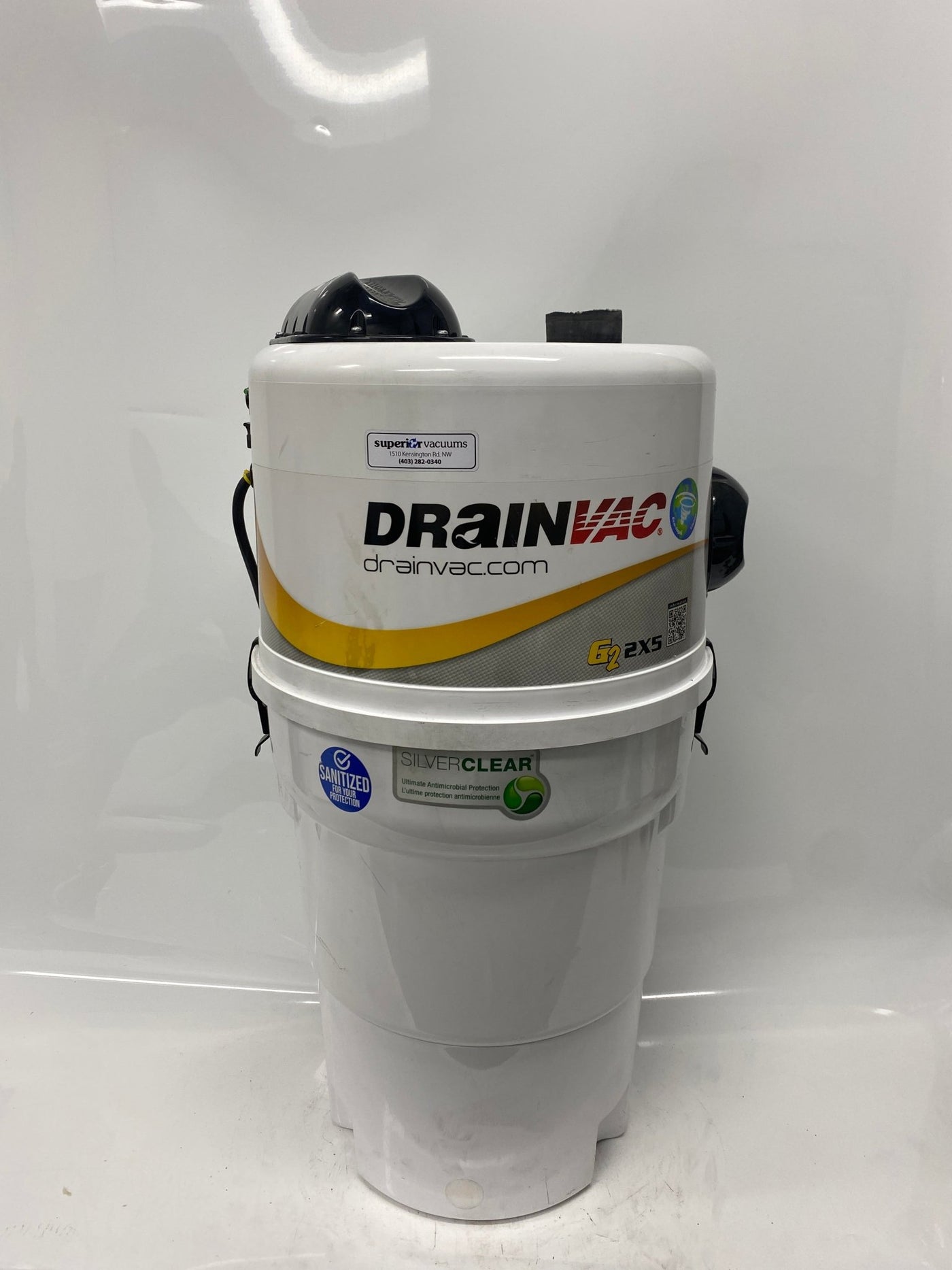 High-Powered DrainVac Central Vacuum System with New Complete Cleaning Set