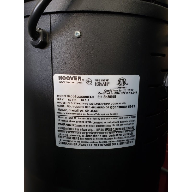 Hoover Windtunnel SH80015 Central Vacuum Unit Refurbished - Refurbished Products