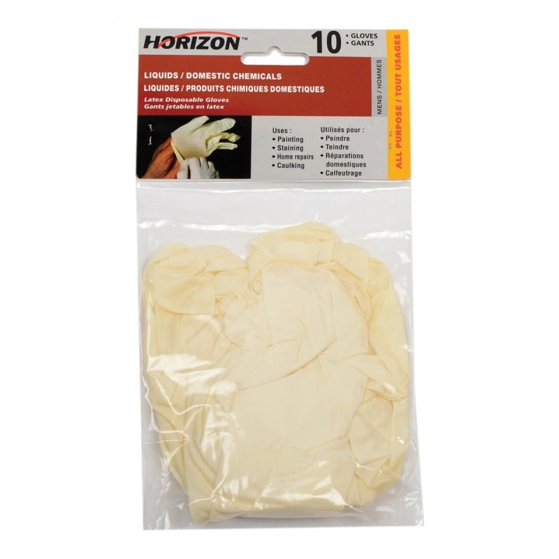 Horizon Latex Disposable Gloves Pack of 10 Pairs