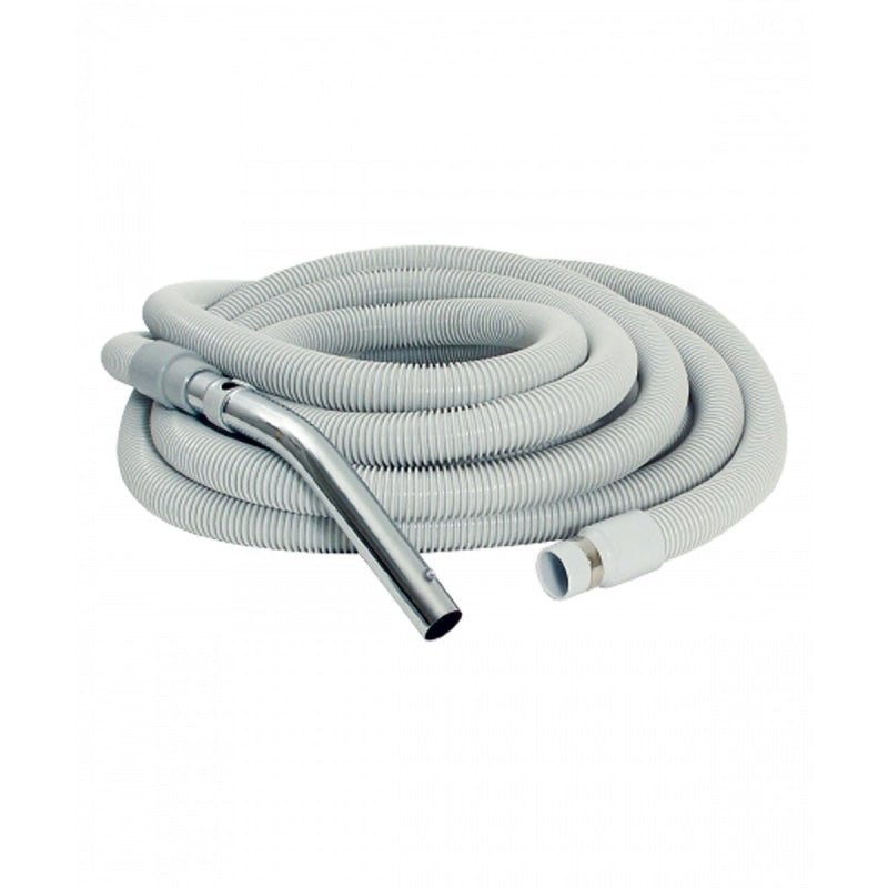 Hose For Central Vacuum 30' Grey Straight Handle