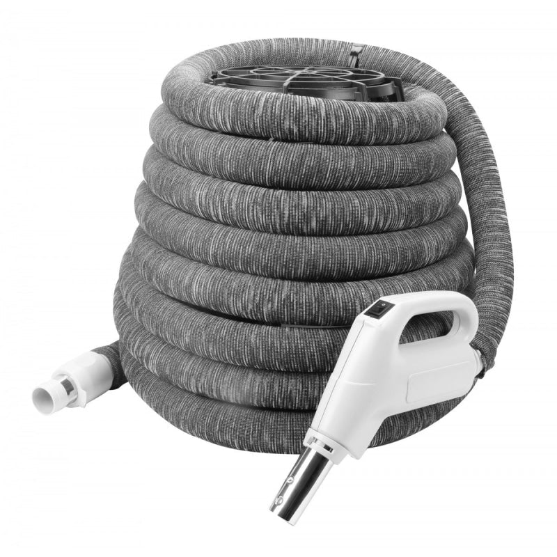 Hose For Central Vacuum 30' Grey With Hose Cover