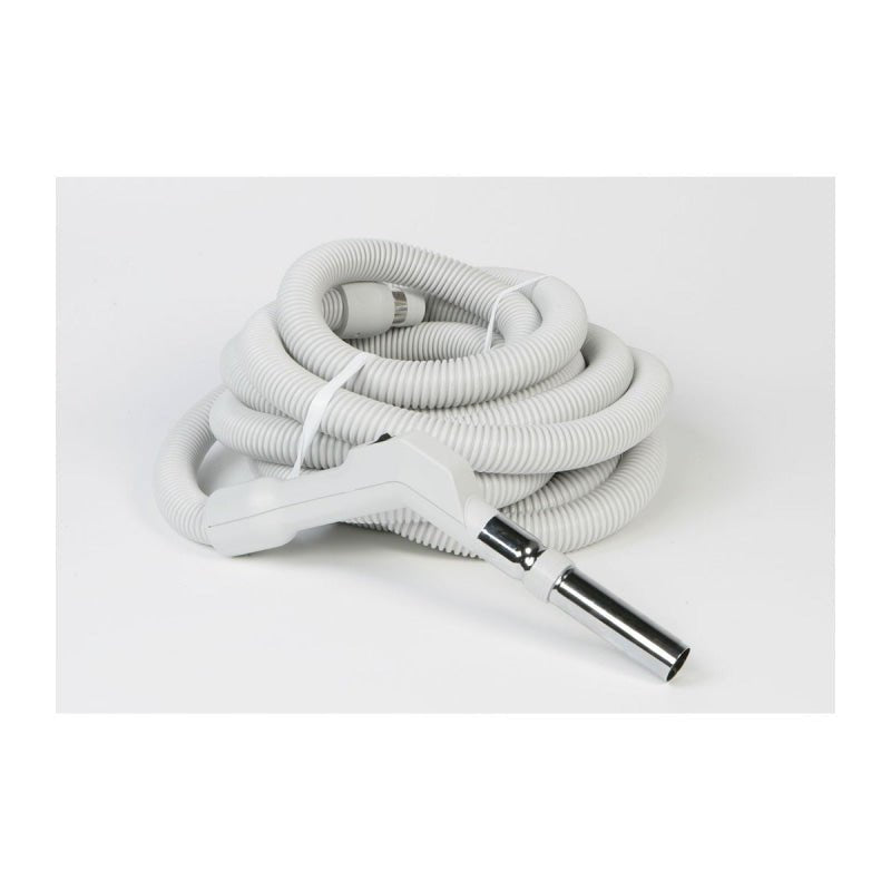 Hose For Central Vacuum 40' Grey Curved Handle