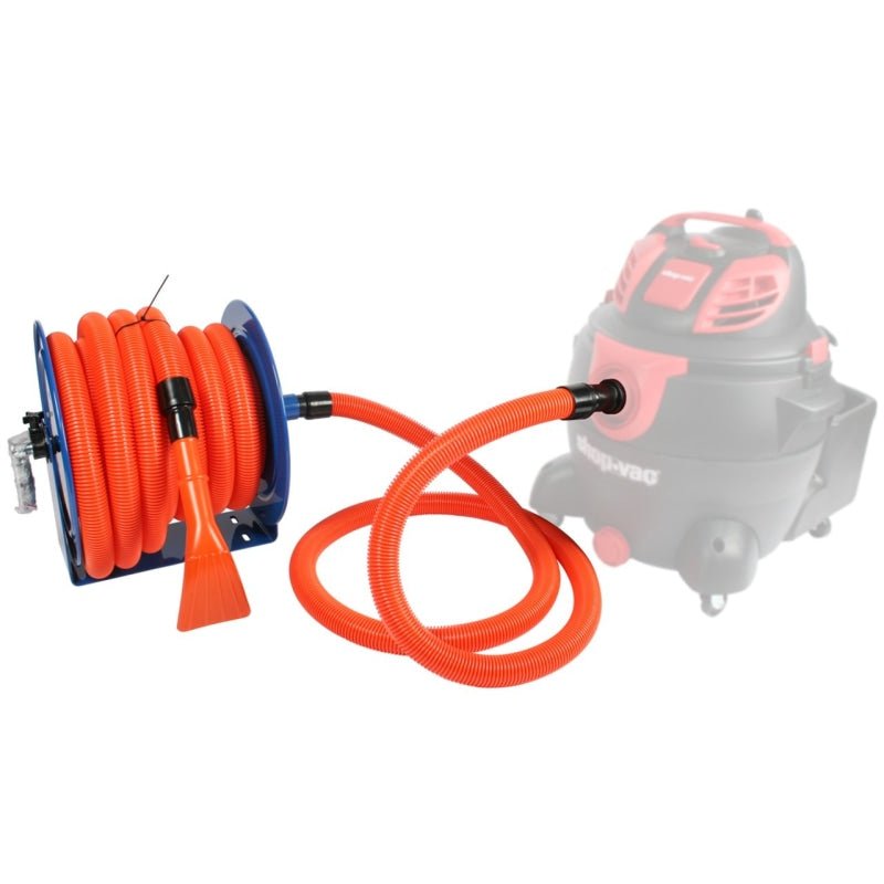 Hose Reel with 1.5 Inch x 50 Ft. Hose & 6 Ft Connecting Hose - Vacuum Hose
