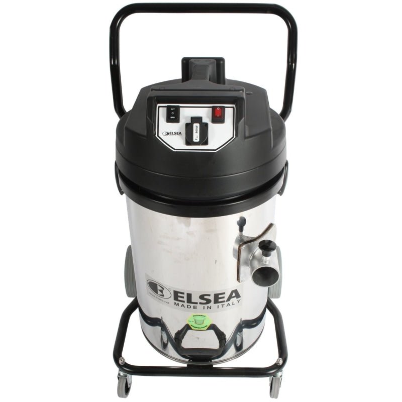 Industrial 2-Motor Vacuum with Filter Shaker and 24 Ft. High Reach Attachment Kit Stainless - Commercial Vacuums