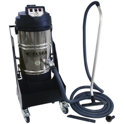 Industrial Grade Mobile & Fixed Location Commercial Two Motor Vacuum with Washable Poly Cartridge Filter & Commercial Accessories - 