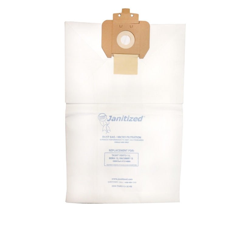 Janiztized Paper Bags For Taski Vento 15 And Bora 12-100 bags - Vacuum Bags