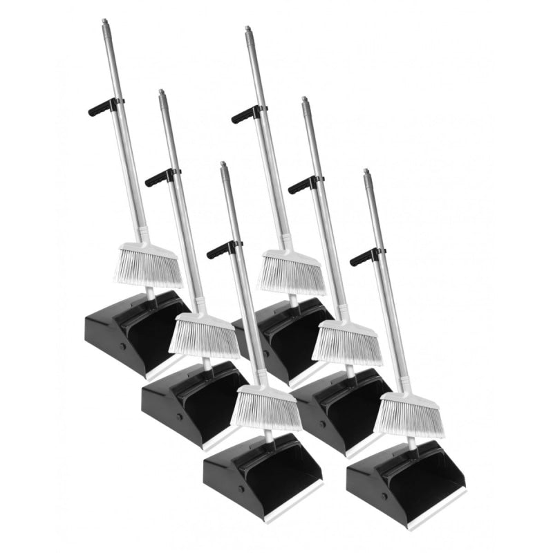 Long Handle Dustpan with Mini Broom Pack of 6