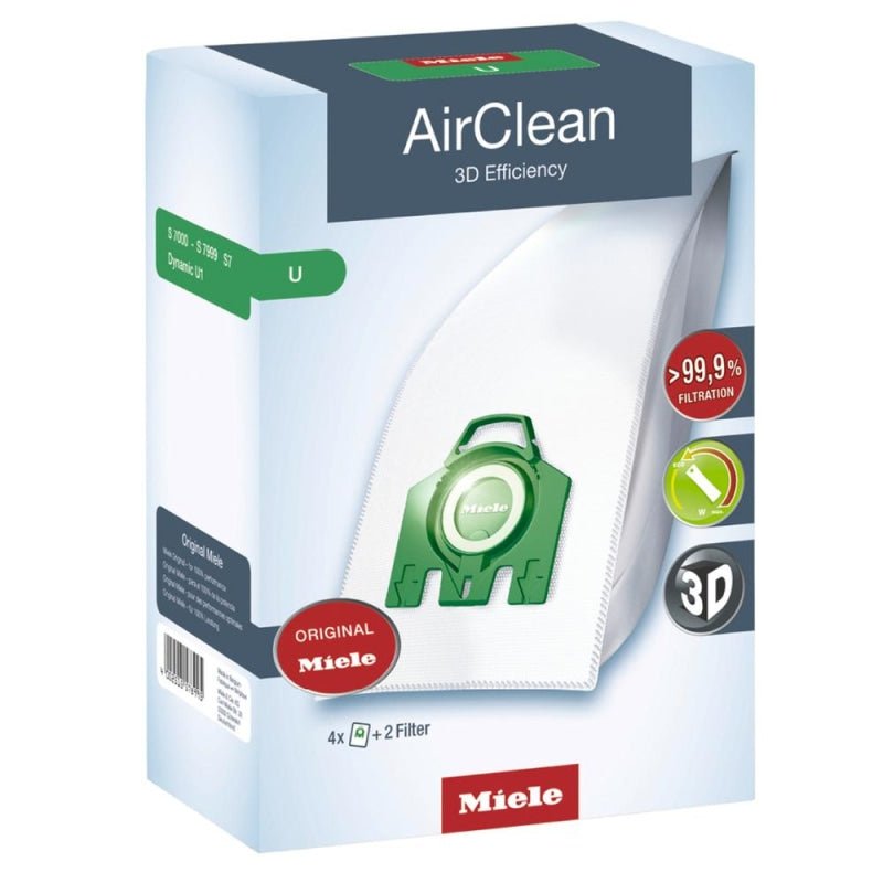 Miele U AirClean 3D Vacuum Bags and Filter - Vacuum Bags