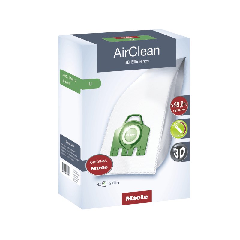 Miele U AirClean 3D Vacuum Bags and Filter - Vacuum Bags