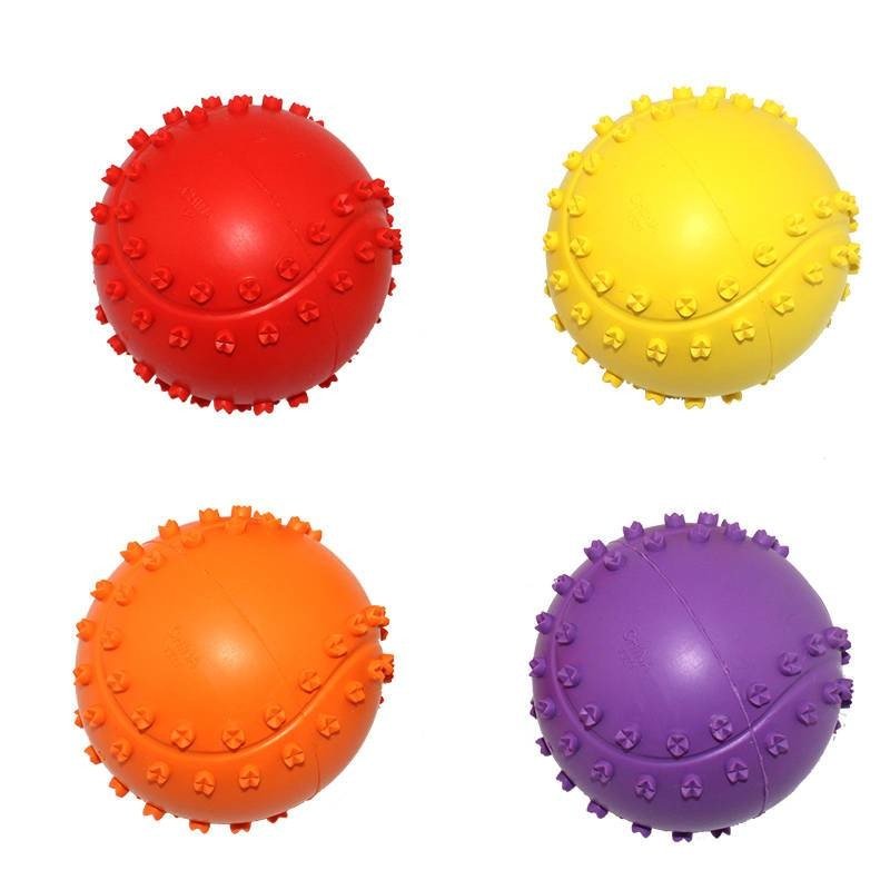 Natural Rubber Squeaky Baseball - Pet Products