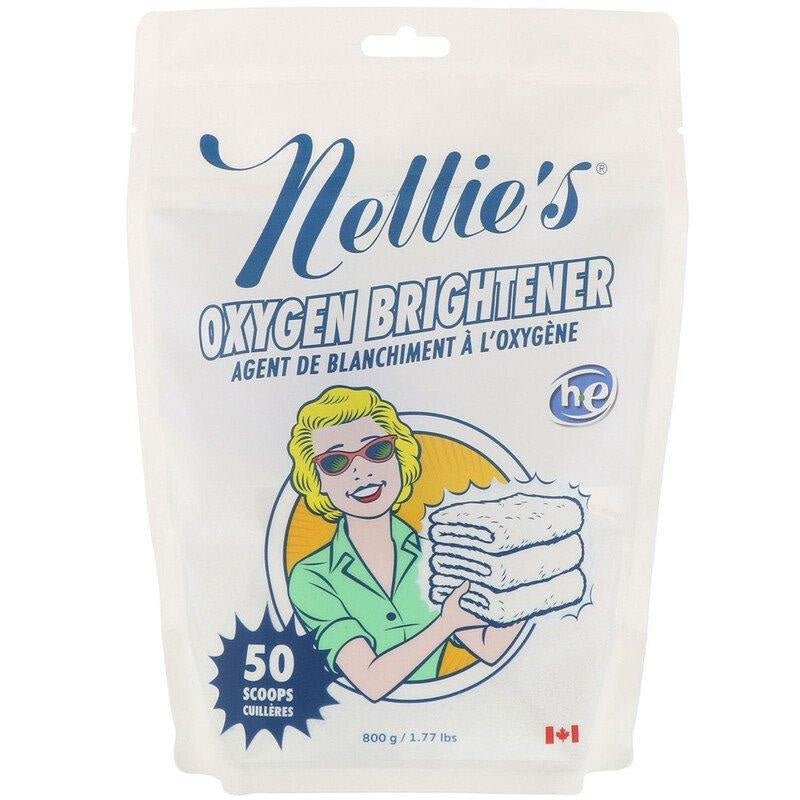 Nellie’s Oxygen Brightener Powder Pouch 50 Scoops- Removes Tough Stains Dirt and Grime - Cleaning Product