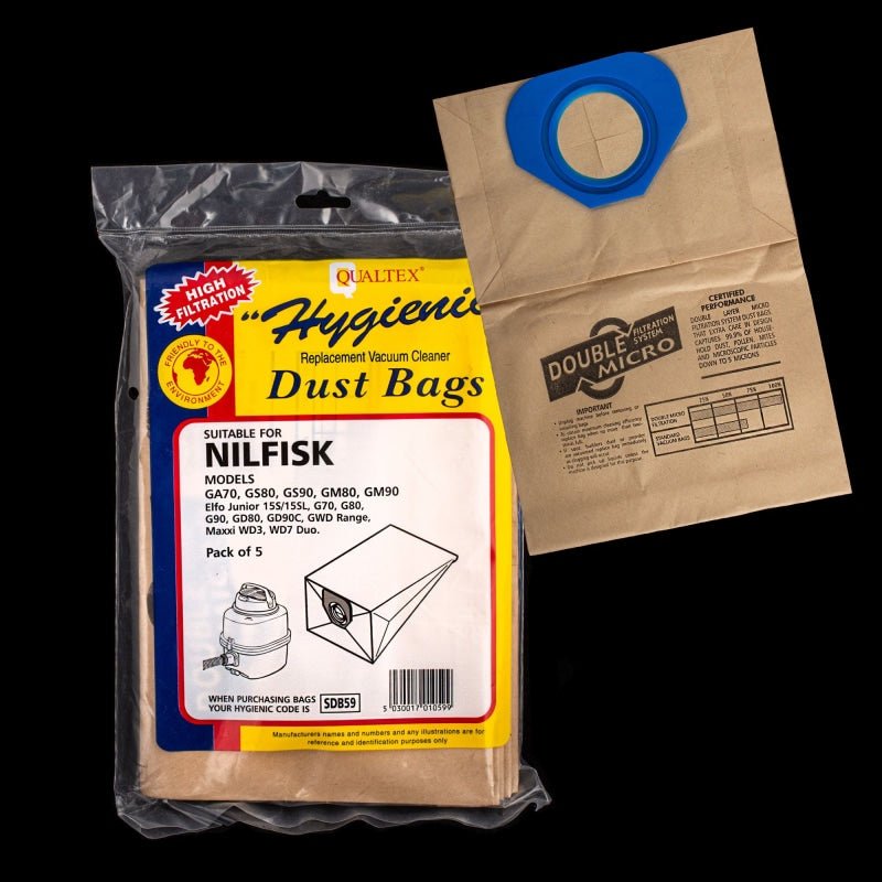 Nilfisk Paper Bags From Qualtex-5Pk - Vacuum Bags
