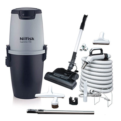 Nilfisk Supreme 150 Central Vacuum Power Unit with Galaxy Electric Powerhead Kit - Central Vacuum Power Unit with Kit