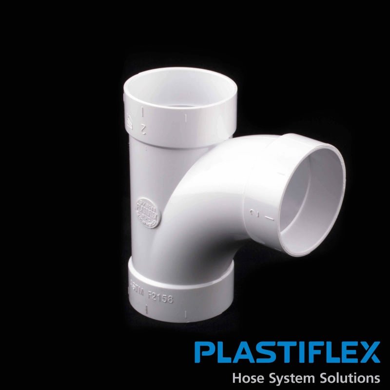 Plastiflex Central Vacuum Fitting - 90 Sweep Tee - Central Vacuum Parts