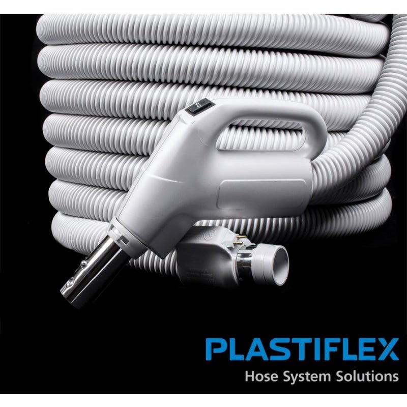 Plastiflex Crushproof Hose Direct Connect W/ Gas Pump Swivel Handle 30’ Light Grey