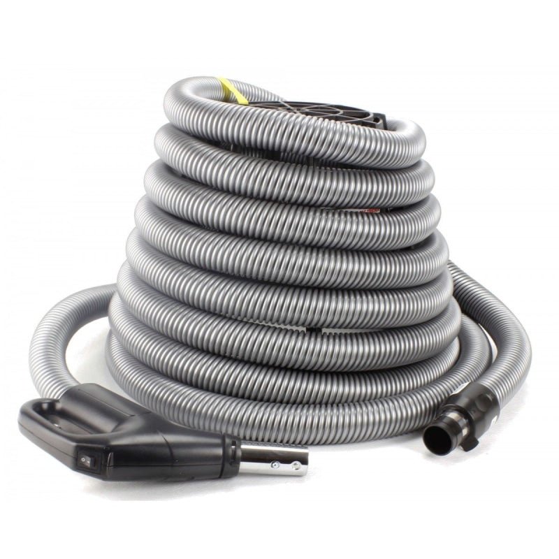 Plastiflex Hose For Central Vacuum 30' Silver Pump Handle