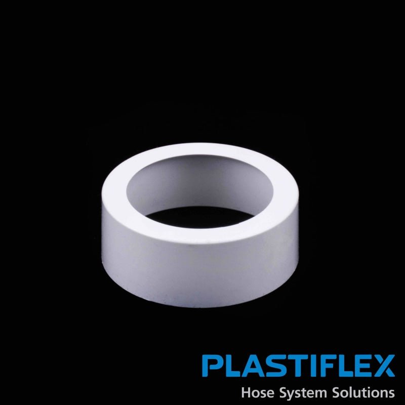 Plastiflex White Central Vacuum Fitting Floor Mount Adaptor - Central Vacuum Parts