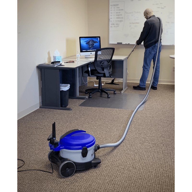 Dry Commercial Canister Vacuum with 10 Ft. Hose Premium Accessories & Sidewinder Tools - Commercial Vacuums