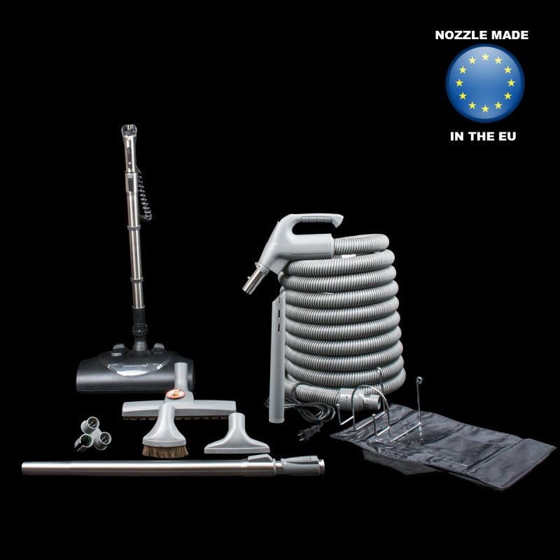 Premium Central Vacuum Power Nozzle Kit With EBK360 Power Nozzle Titanium Grey And Black