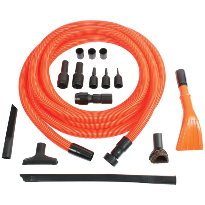 Retail Packed Deluxe Shop Vacuum Garage Kit with 20 Ft. Hose & Accessories - Vacuum Hose