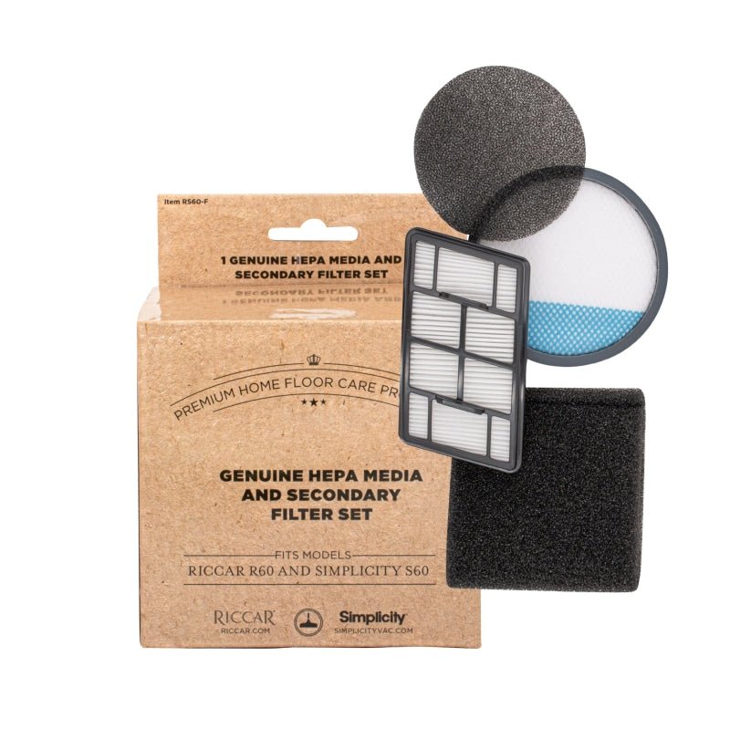 Riccar Simplicity HEPA 4 Piece Filter Set For Spiffy Broom Stick Vacuum OEM