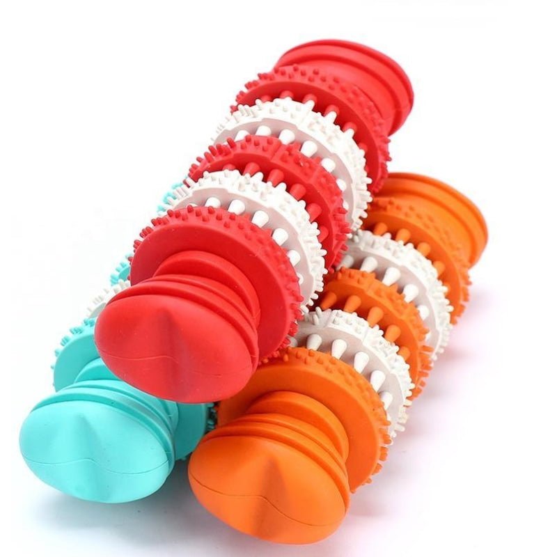 Rubber Gear Dog Dental Chew Bone Dog Toy - Large - Pet Products